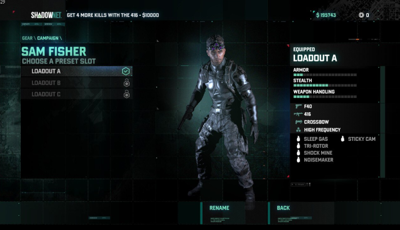 Tom Clancy's Splinter Cell Blacklist - Best Loadout to Use in Game Guide - My Loadout & Conclusion - EC88298