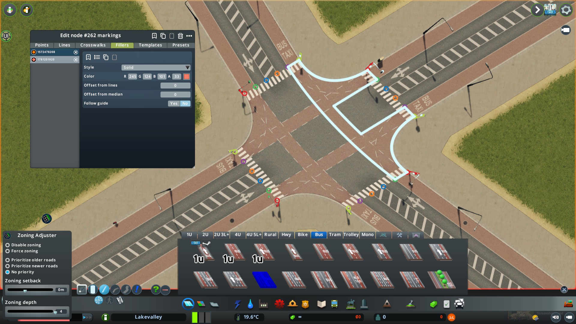 Cities: Skylines - The official guide for IMT with Vanilla + Roads & Lane Filler Colours - How to make them pretty - FBB6406