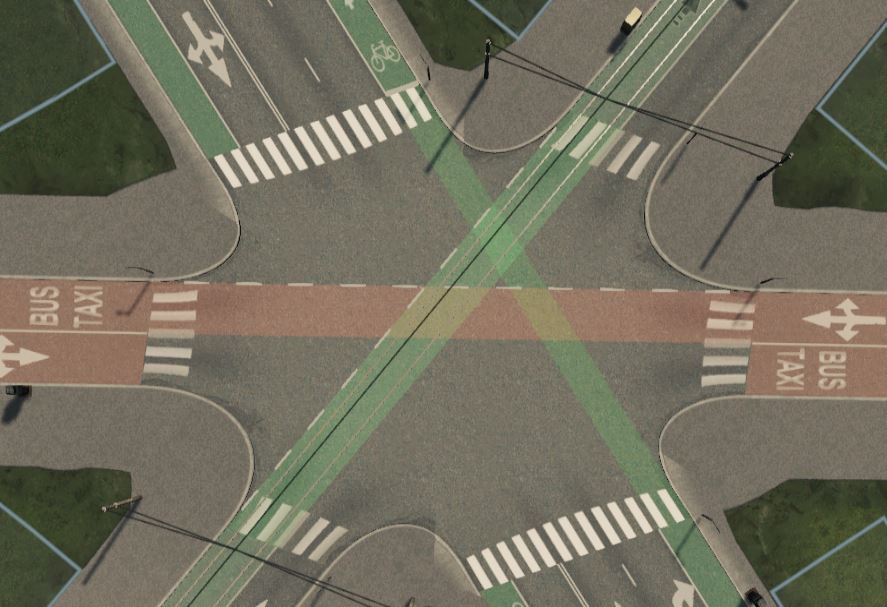 Cities: Skylines - The official guide for IMT with Vanilla + Roads & Lane Filler Colours - Lane filler colours - 8CDF452