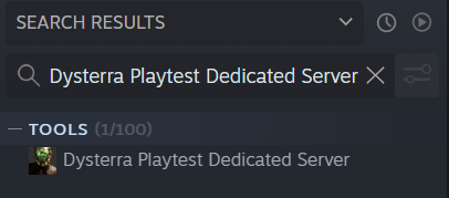 Dysterra Playtest - Creating Custom Server Guide - Search Dysterra Dedicated Server on Steam Library - 5865B14