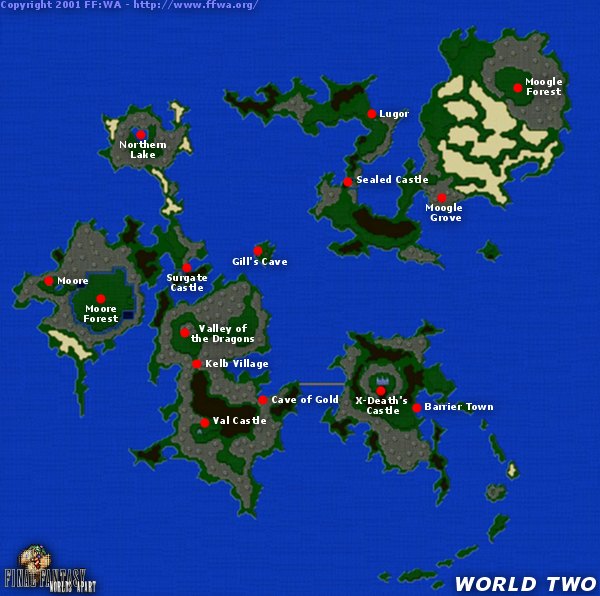 FINAL FANTASY V - FFV PR: Blue Magic Guide - World Map - F247FB4