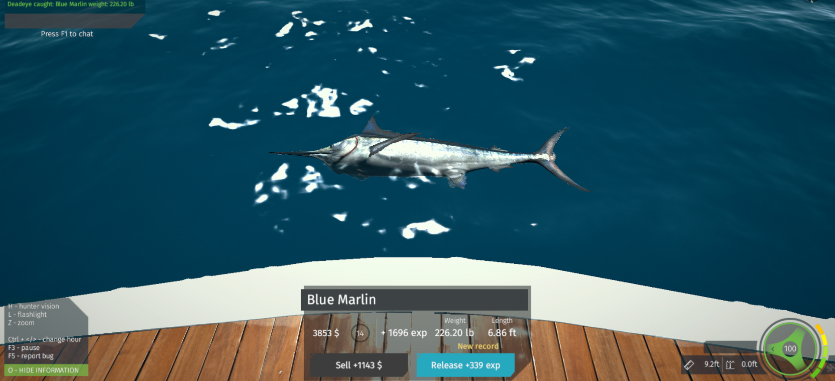 Ultimate Fishing Simulator - Tips How to Catch Blue Marlin - How to Find and Catch the Marlin - 7FF6BC5