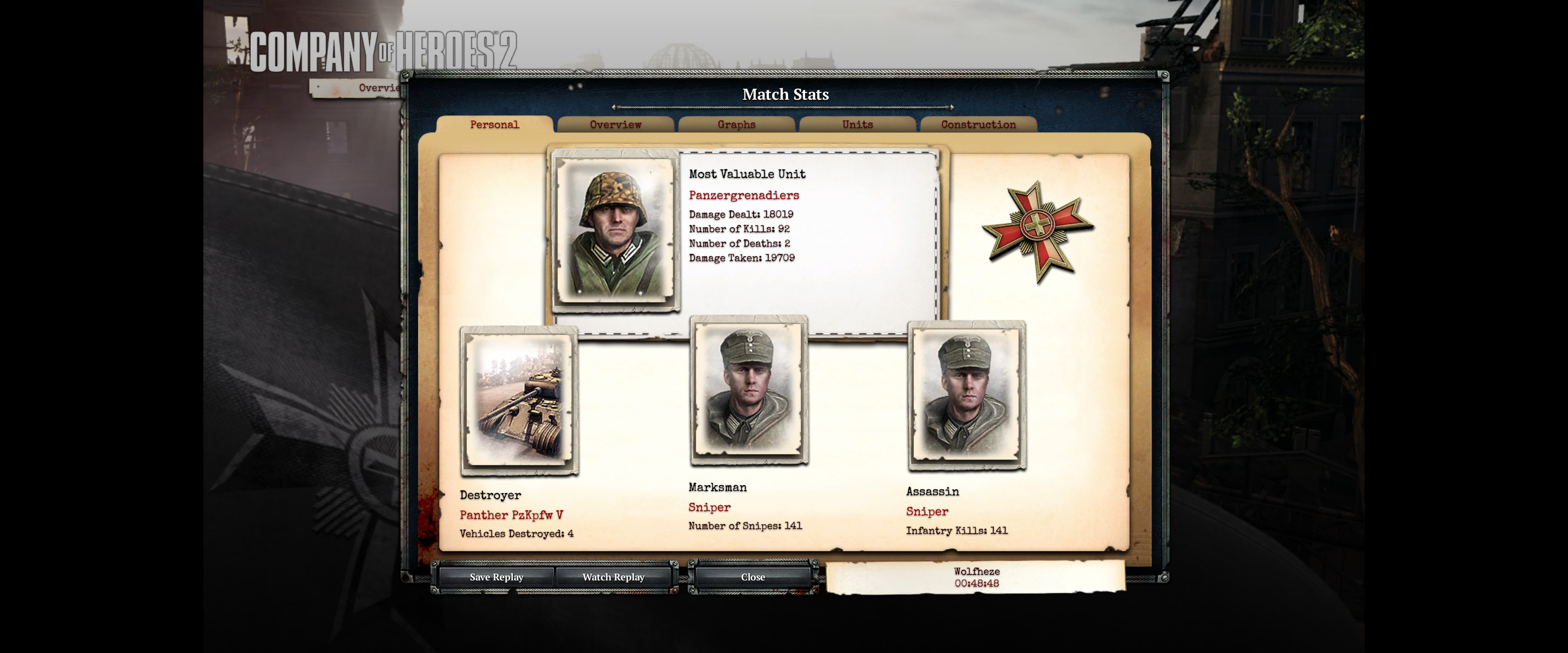 Company of Heroes 2 - Low Casualty Wehrmacht Doctrine (Team Only) - Epilogue - 755FDB7