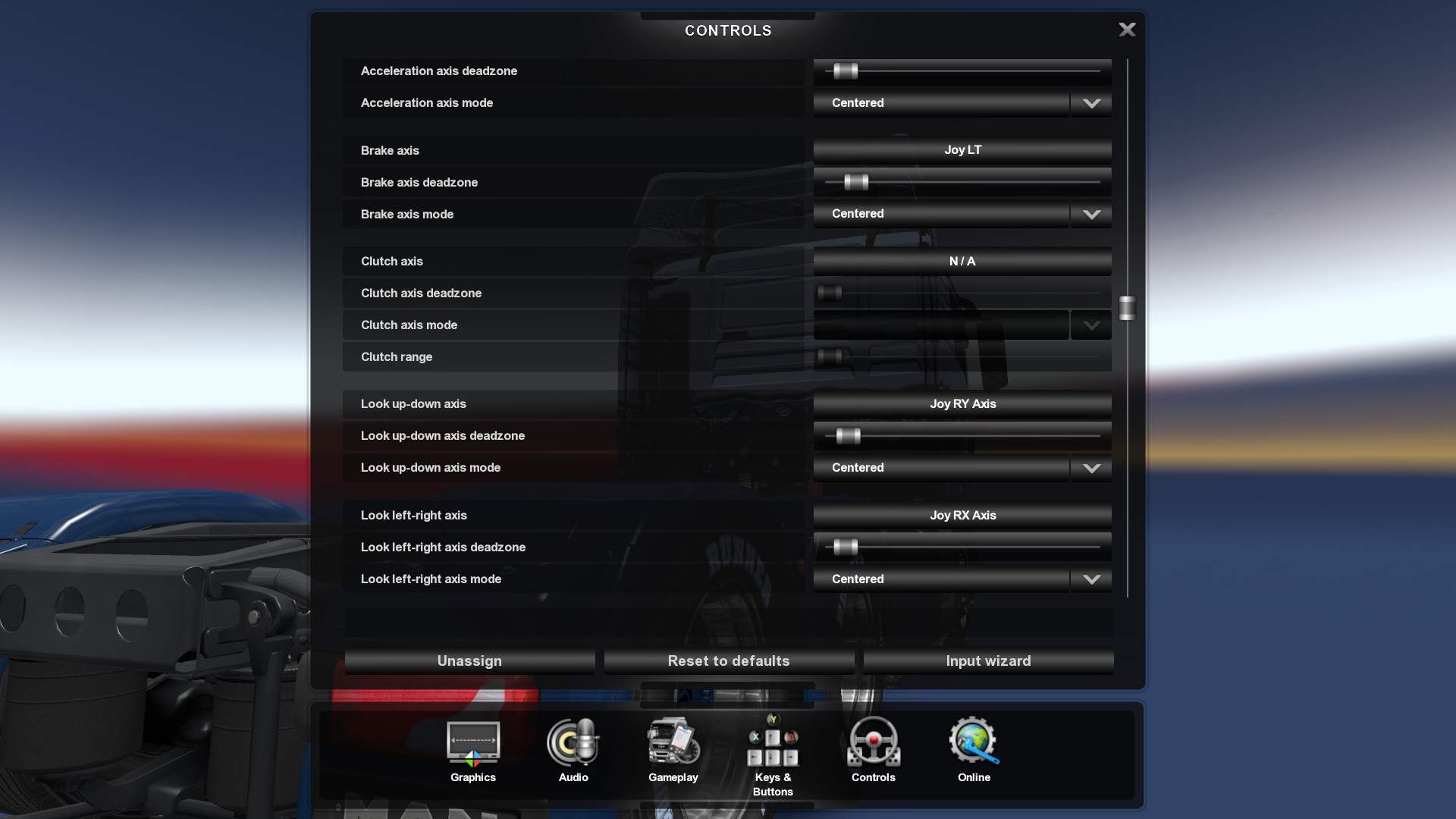 Euro Truck Simulator 2 - Xbox Controller Setting - Controls - 5C185D7