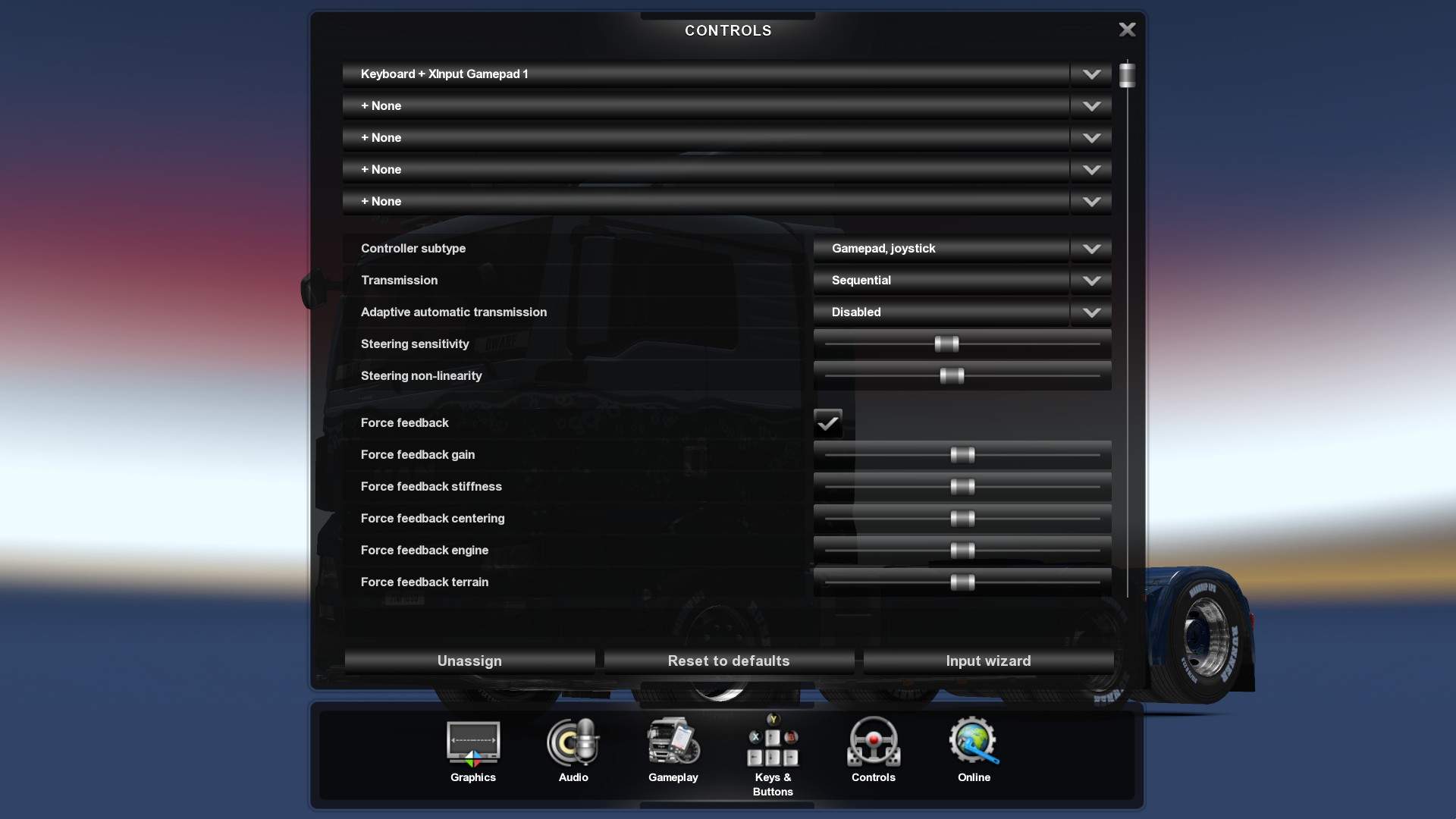 Euro Truck Simulator 2 - Xbox Controller Setting - Controls - C437574