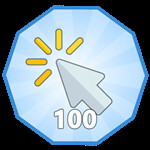 Roblox Clicker Simulator - Badge 100 Button Clicks!