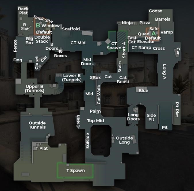 Counter-Strike: Global Offensive - CSGO Map Call-Outs Full Guide - Dust2 - 1530C1F