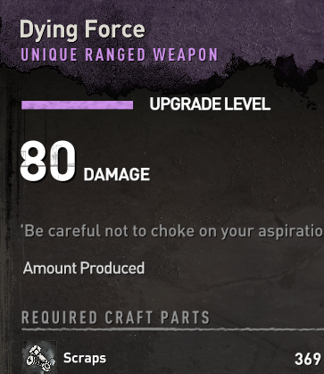 Dying Light 2 - Easter Egg Weapon/Item List - Dying Force - 6E00768