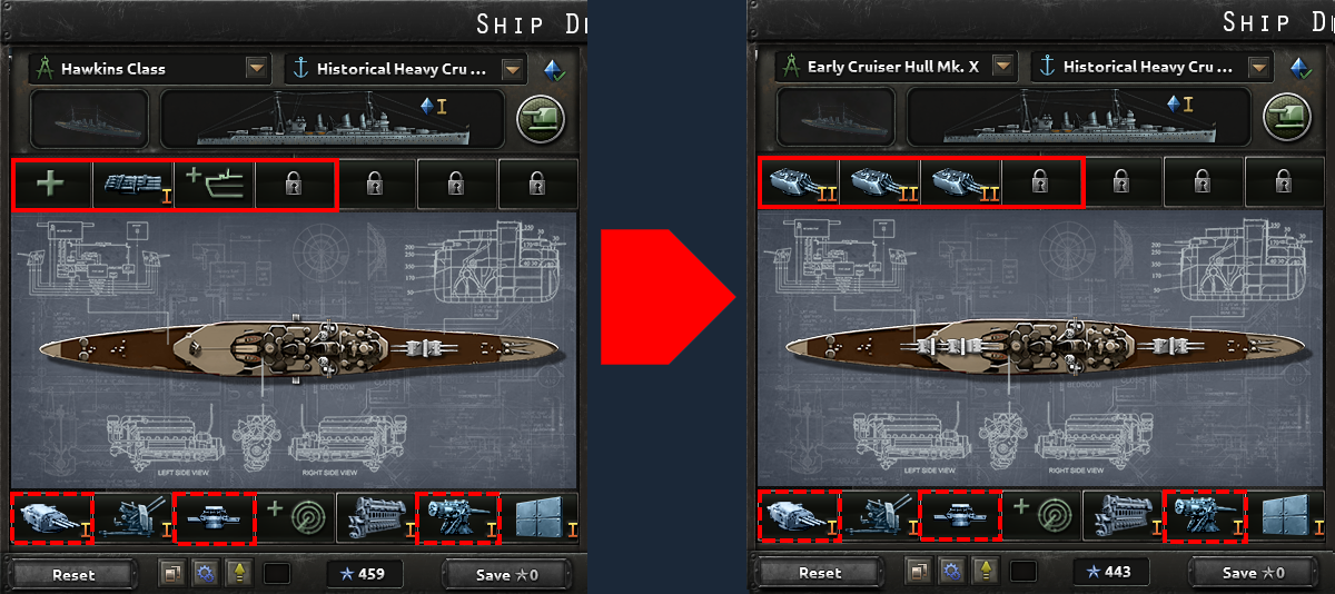 Hearts of Iron IV - Naval Meta All Guns Template - how to convert properly - 02CBDFA