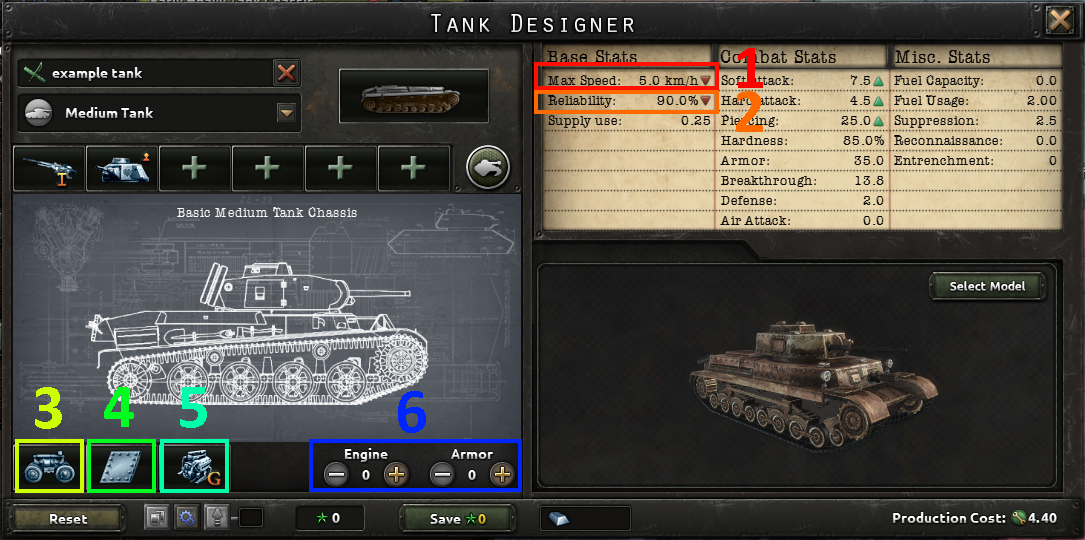 Hearts of Iron IV - Tanks Strategy Guide and Tips - basics of the tank designer - 39C7178