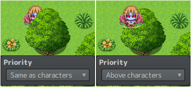 RPG Maker MZ - Exploring how different Event Priorities and Triggers work - What is Priority - 395A57C