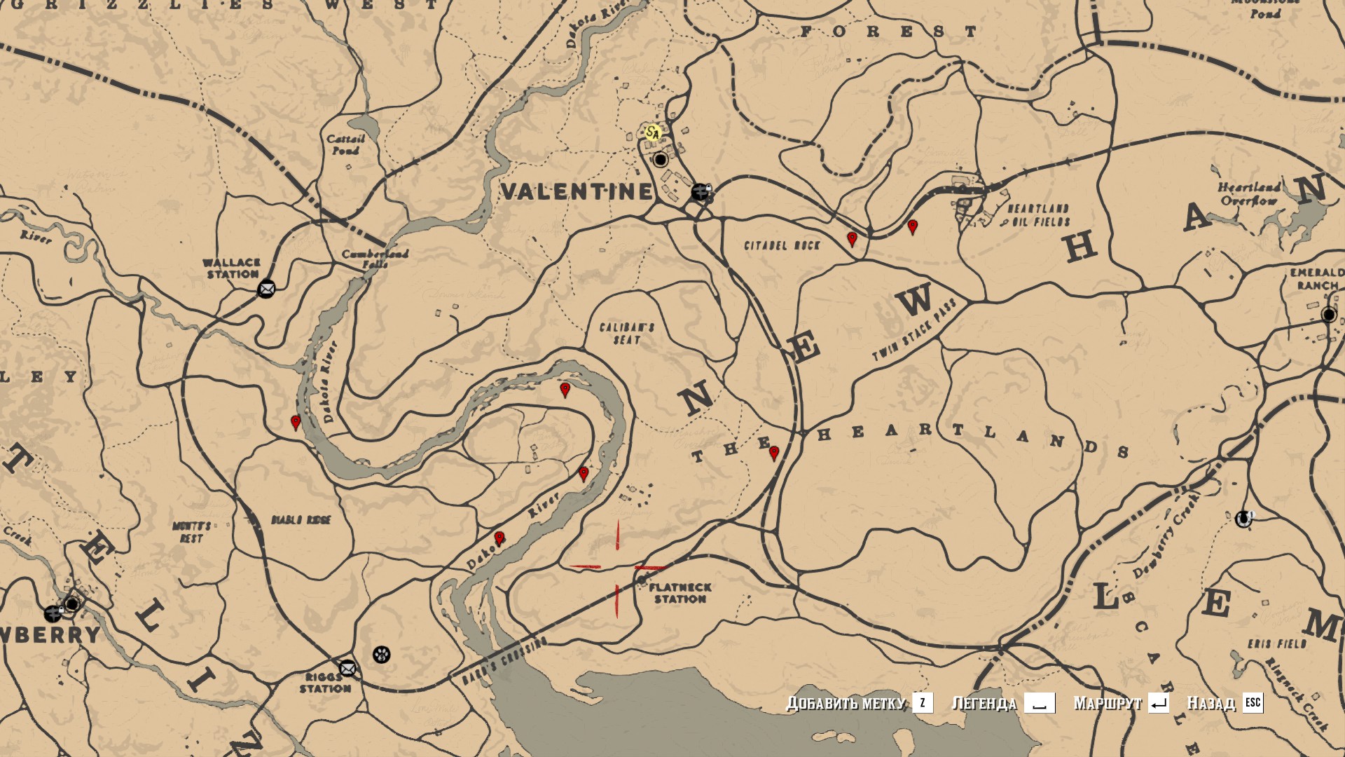 Red Dead Redemption 2 - Mint and Creeping Thyme Map Locations - Mint and Creeping thyme locations (that I found) - 1887BCA