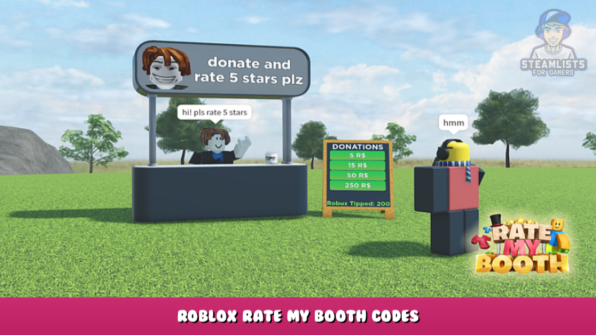 Roblox - Rate My Booth Codes (April 2024) - Steam Lists