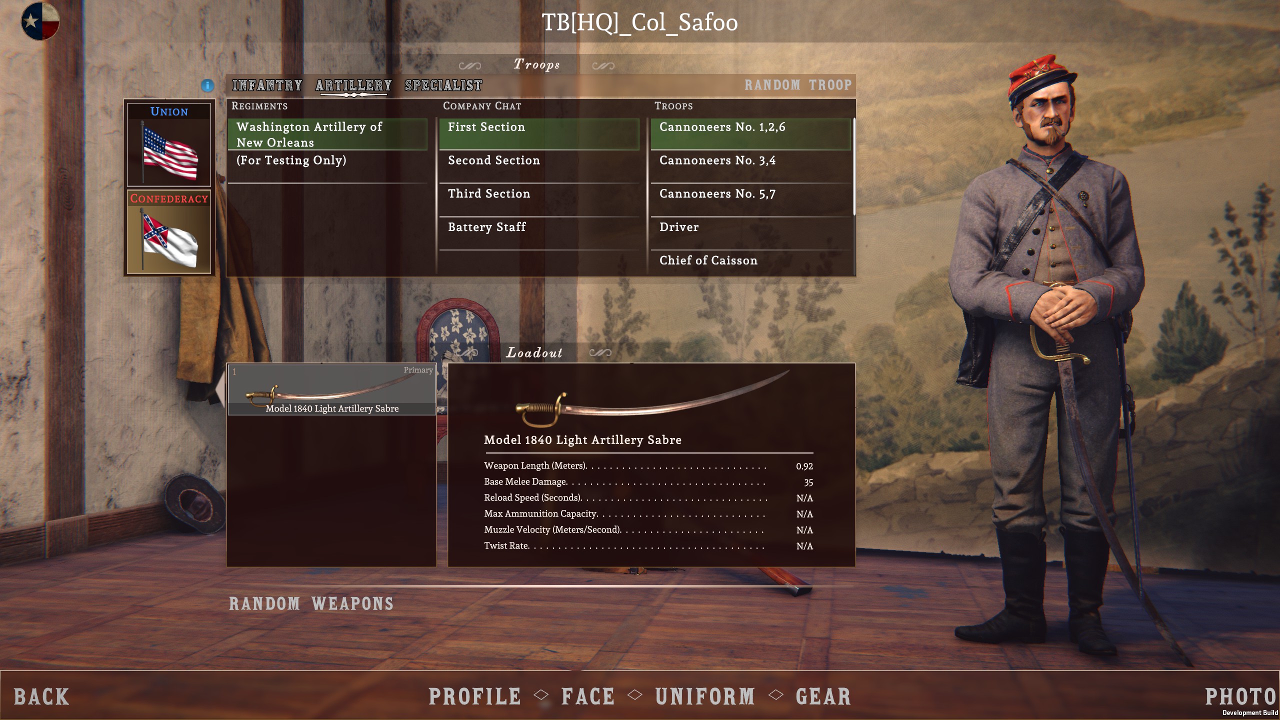 Battle Cry of Freedom - How to Customize Character & Uniform Guide - Artillery Branch - 553D0F9