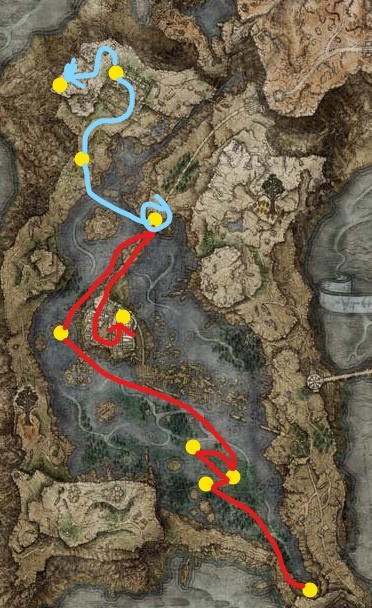 ELDEN RING - Intended Route + TLDR Useful Guide - Swimming in the Lake - AF5DFC9