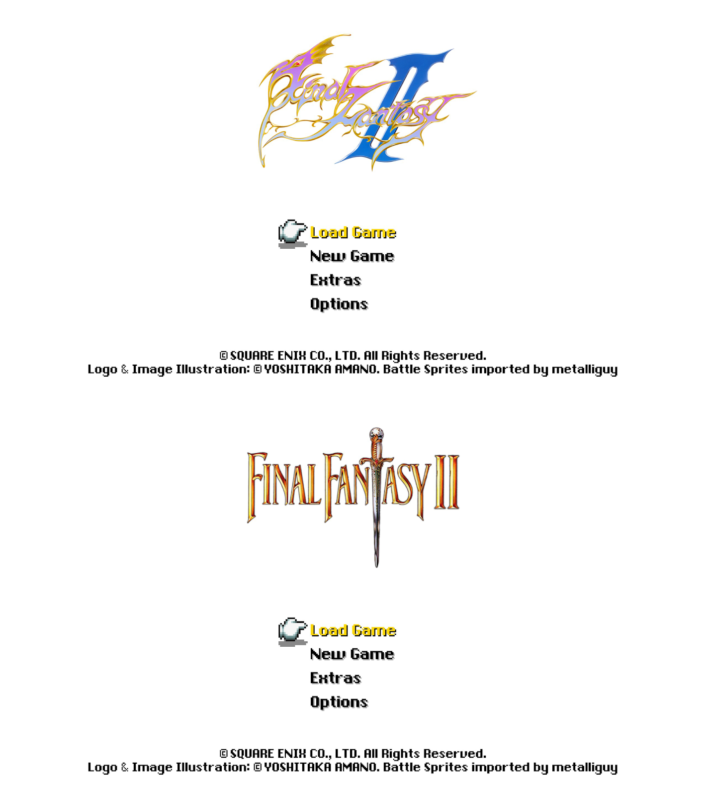 FINAL FANTASY II - Complete Modding Guide and Index - Title Screen Mods - F8D57E2