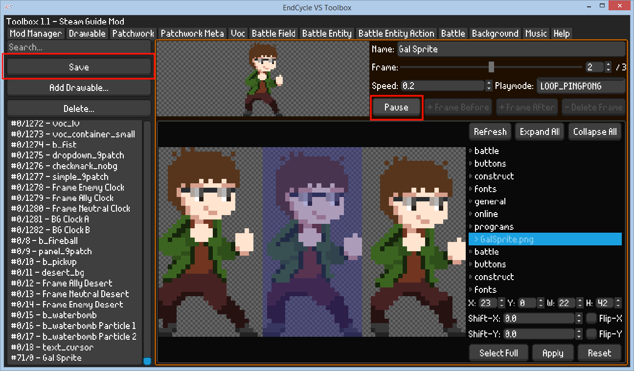 EndCycle VS - Modding Basics Tutorial - Inserting Sprites And Images - 485099C
