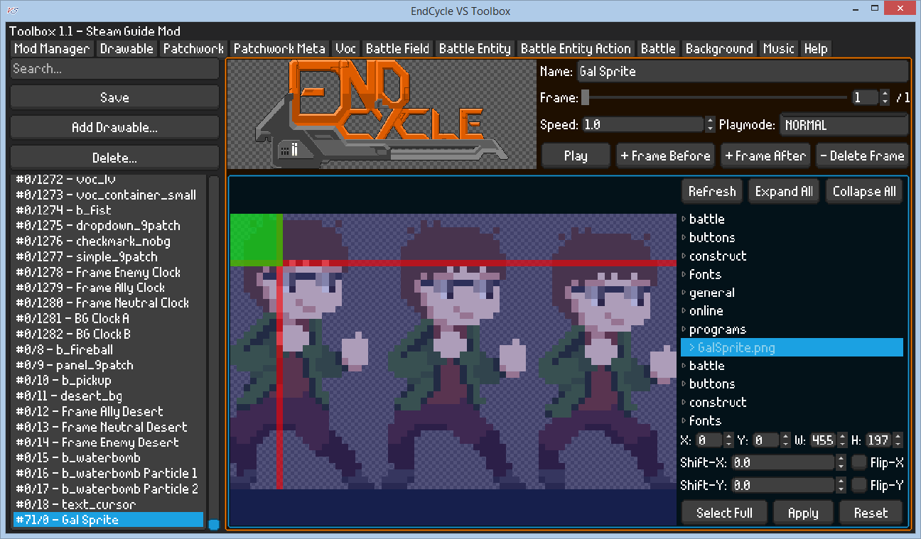 EndCycle VS - Modding Basics Tutorial - Inserting Sprites And Images - 9E845F0