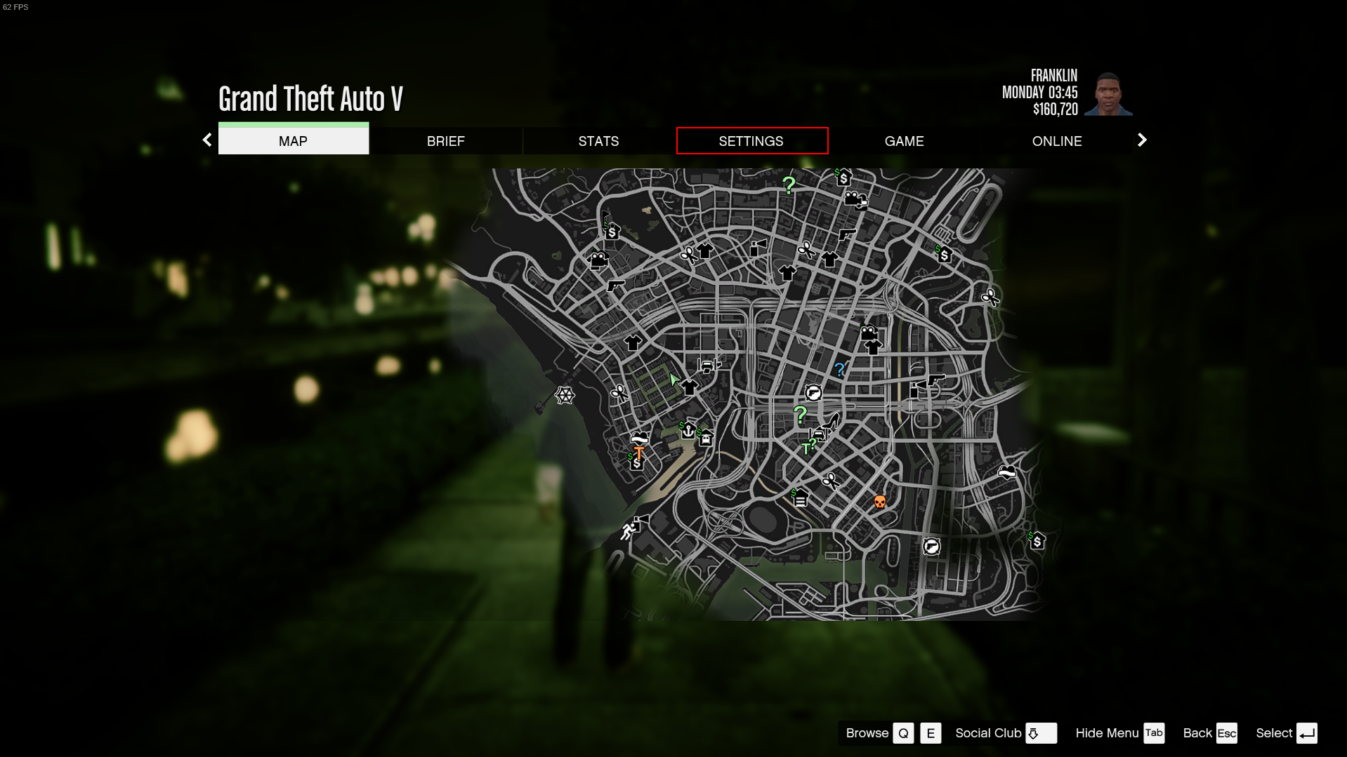 Grand Theft Auto V - How to Unlock Expanded and Enhanced Edition on PC - 1 - Open the settings - C2F032F
