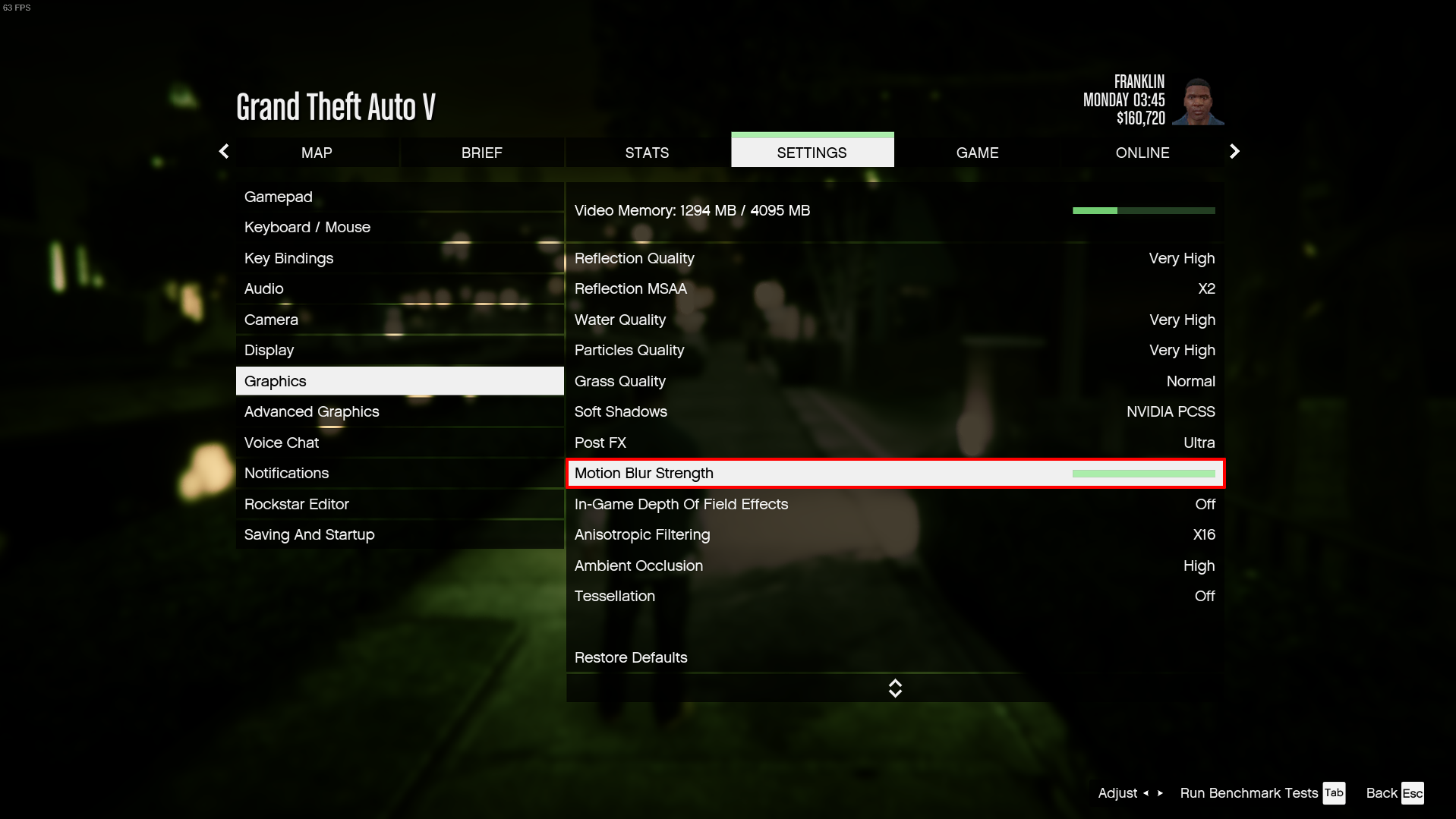 Grand Theft Auto V - How to Unlock Expanded and Enhanced Edition on PC - 3 - Set motion blur to the maximum setting - B32E2B8