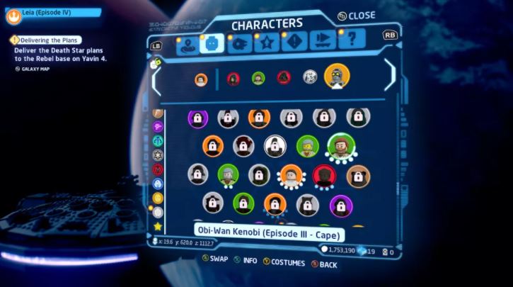 LEGO® Star Wars™: The Skywalker Saga - List of All Characters in Game - Every character (Base game) - 37E1B67