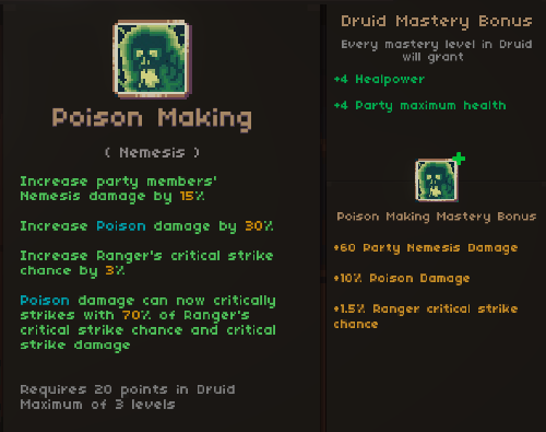 Mini Healer - Poison Guide & Information - Part 1A. The Talents - 4F7B959