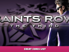 Saints Row: The Third – Cheat Codes List 1 - steamlists.com