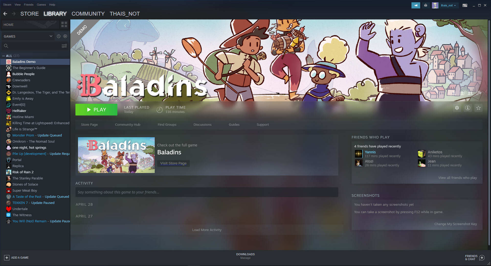 Baladins - How to Play With Friends Using Steam Remote - 1. LAUNCH THE GAME - 5A91896