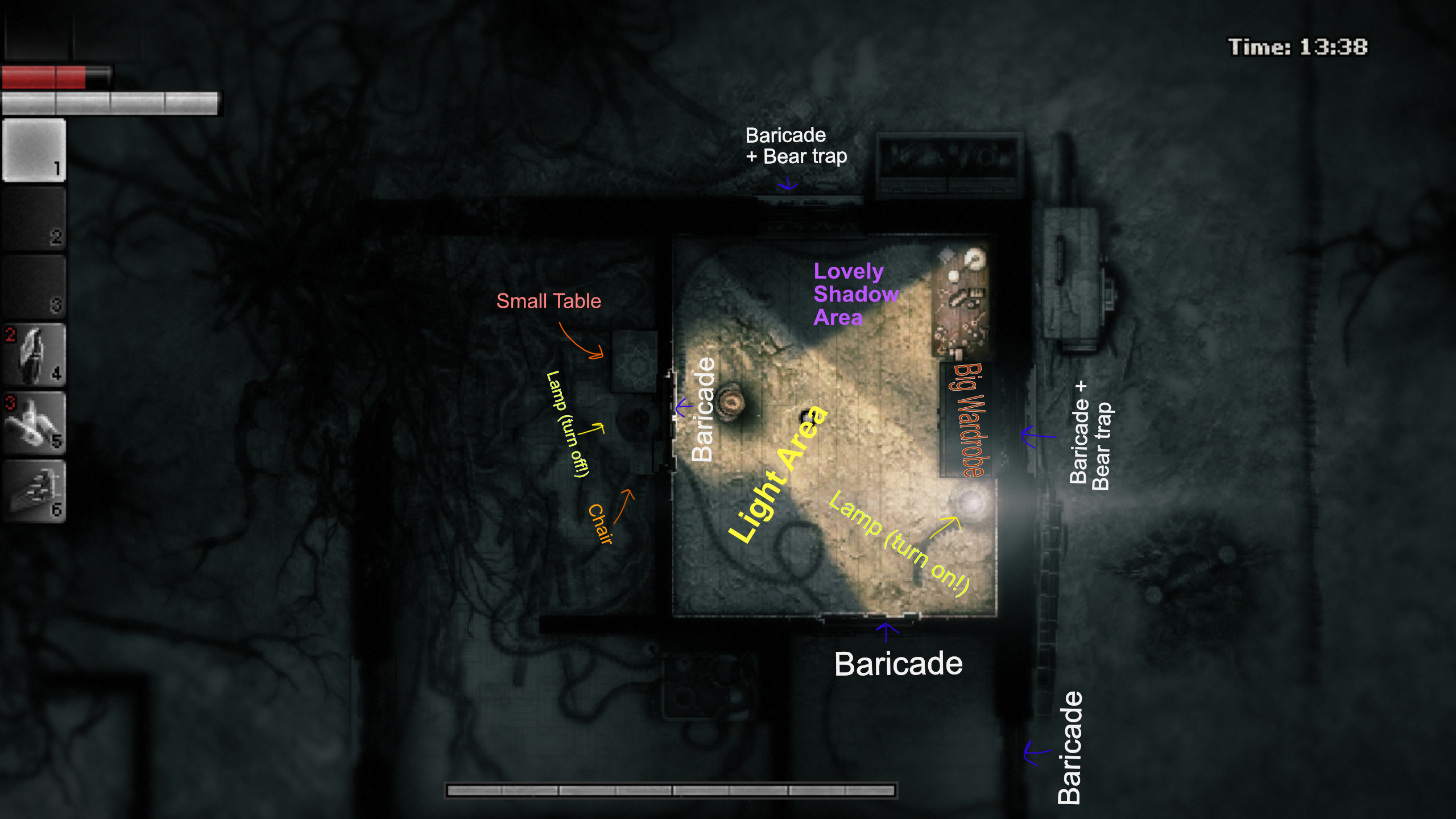 Darkwood - Barricading Methods for Hideout Tutorial Guide - Dry Meadow Hideout - 780E116