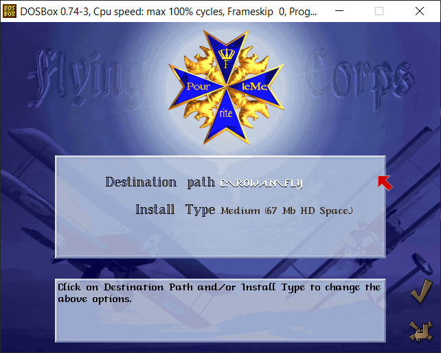Flying Corps - DOSBox Configuration & How to Launch the Game Guide - 3: Installing The Game - FF4C14C