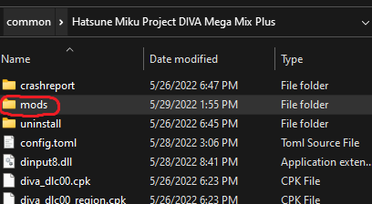Hatsune Miku: Project DIVA Mega Mix+ - How to Install Mods + FPS Unlock and Add Custom Songs - Step 3: Let the modding begin! - C3453A4