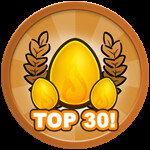 Roblox Get Huge Simulator - Badge ⭐ Easter Gold Top 30
