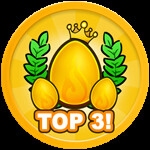 Roblox Get Huge Simulator - Badge 🏆 Easter Gold Top 3