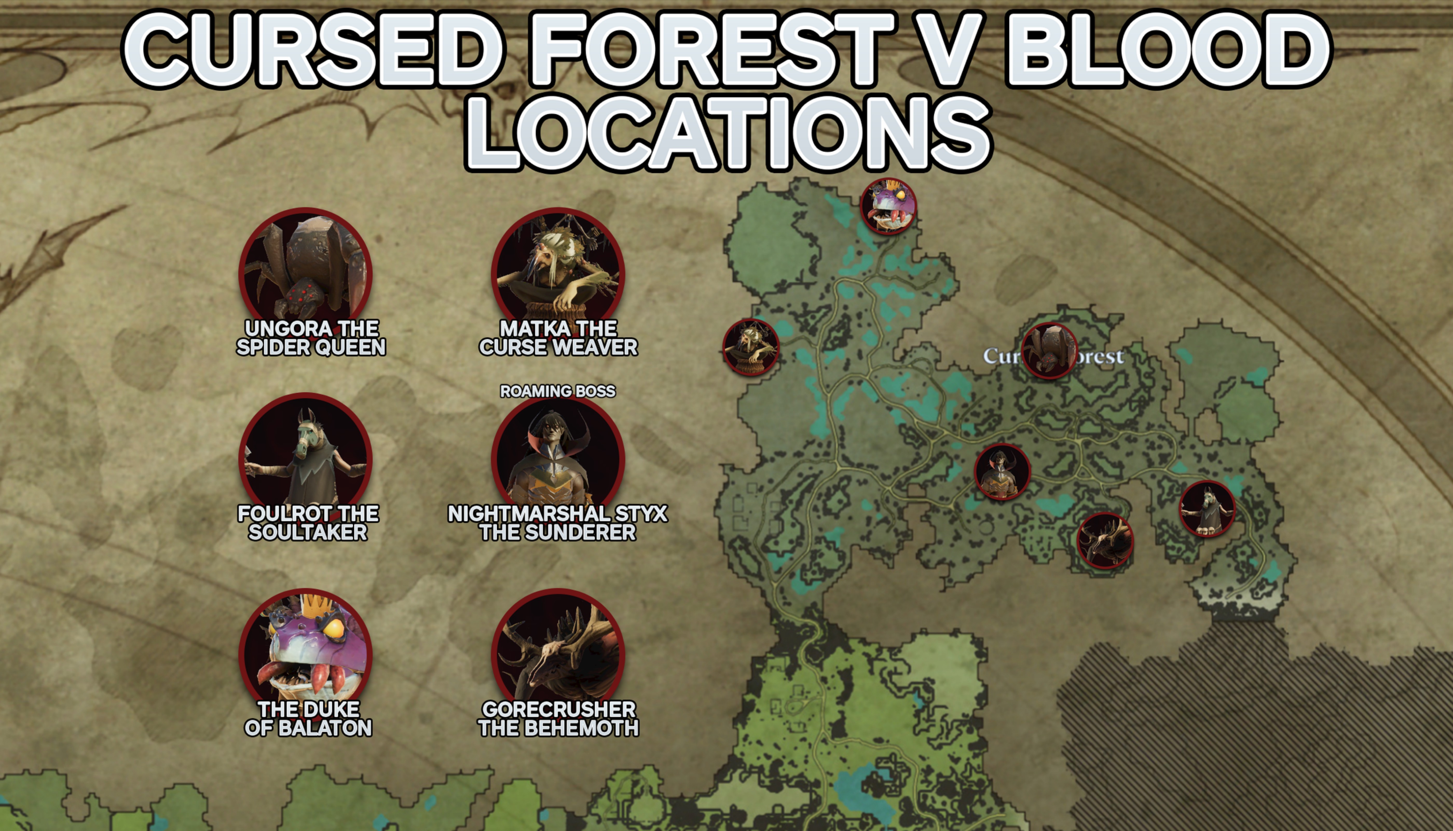 V Rising - All Blood Boss Locations Guide - All V Blood Bosses in Cursed Forest - 420DF7B