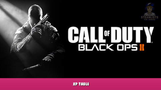 Call of Duty: Black Ops II – Multiplayer – XP Table 1 - steamlists.com