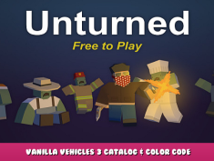 Unturned – Vanilla Vehicles 3 Catalog & Color Code 1 - steamlists.com