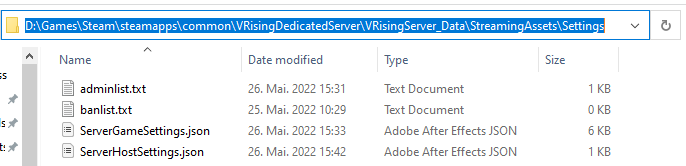 V Rising - How to Make Custom/Dedicated Server Setup - - Server's Settings Folder (configuring .txt & .json) - B0A6279