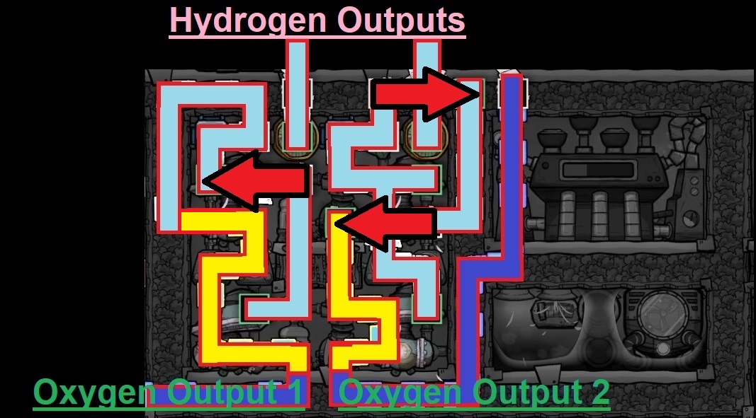 Oxygen Not Included - Air Conditioning Plant Basic Layout - Gas Pipes Layout - 273DCAD