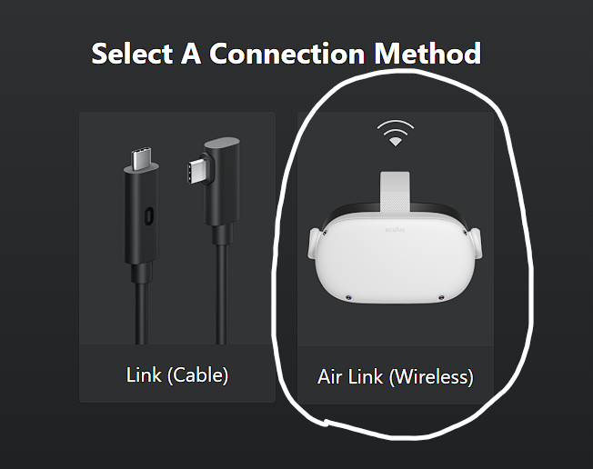 SteamVR - How to connect Meta / Oculus Quest 2 Via Airlink or Link cable - Using Airlink - F2789BB