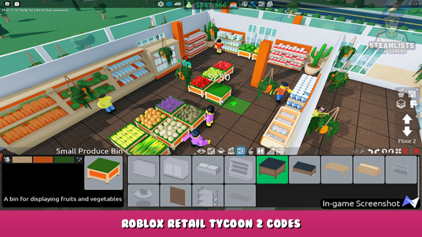 Nếu bạn đang chơi Retail Tycoon 2 trên Roblox và muốn nâng cao trình độ của mình, hãy khám phá mã game độc quyền mà chúng tôi cung cấp. Sẽ có rất nhiều điều thú vị đang chờ đón bạn!