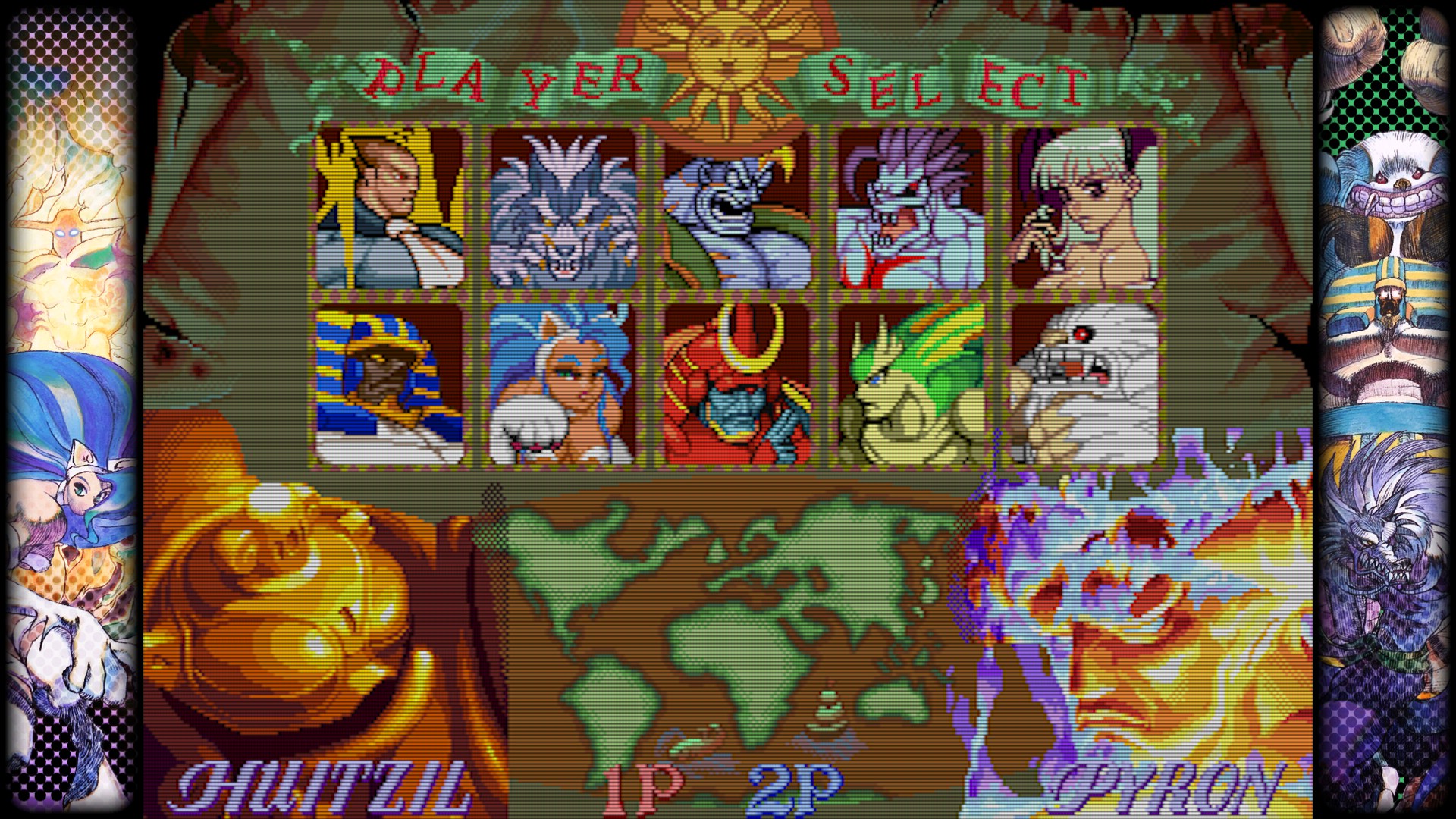 Capcom Fighting Collection - Guide how to unlock all character in the Darkstalkers Series - Huitzil/Phobos; Pyron - 2BA3BA6