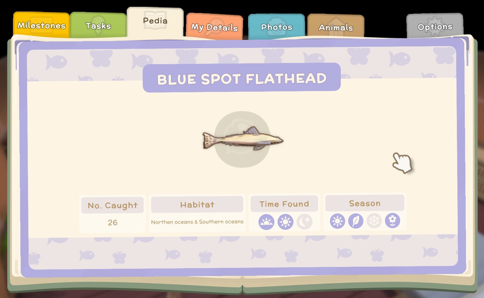 Dinkum - List of all the fish in the game - Pedia Fish - 1DF3D9D