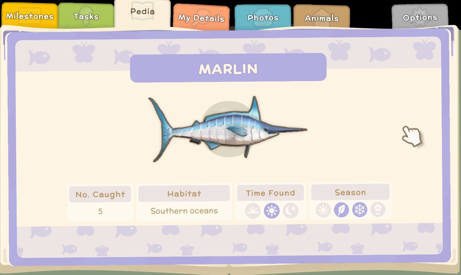 Dinkum - List of all the fish in the game - Pedia Fish - 21B57F2
