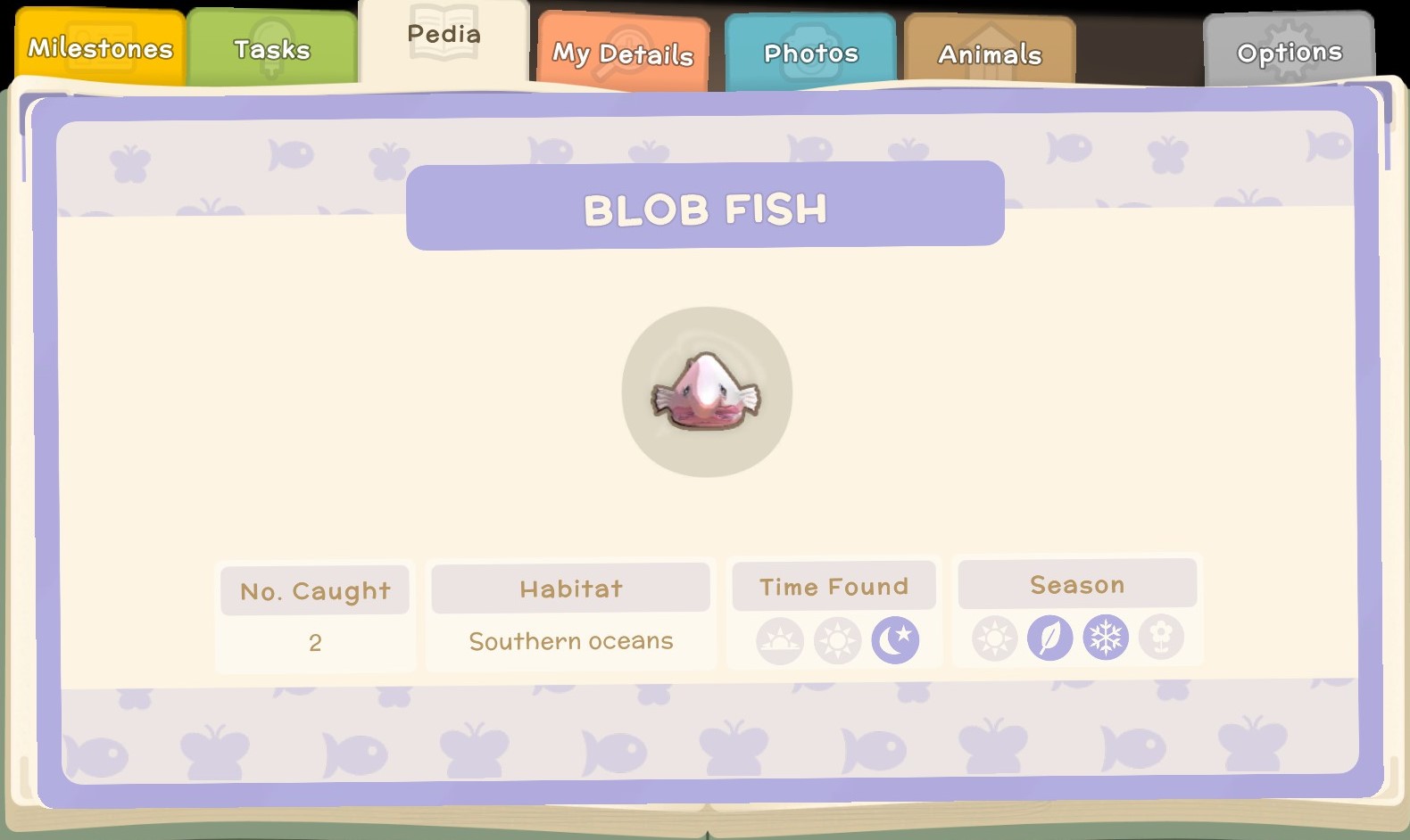 Dinkum - List of all the fish in the game - Pedia Fish - 4DF5743