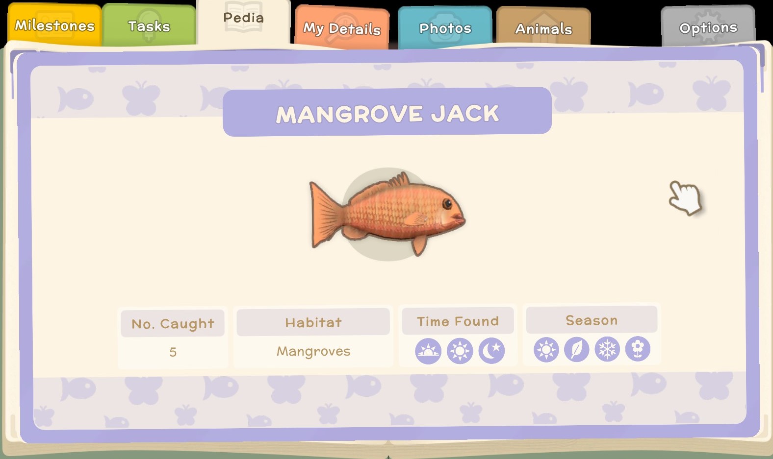 Dinkum - List of all the fish in the game - Pedia Fish - 8B29749