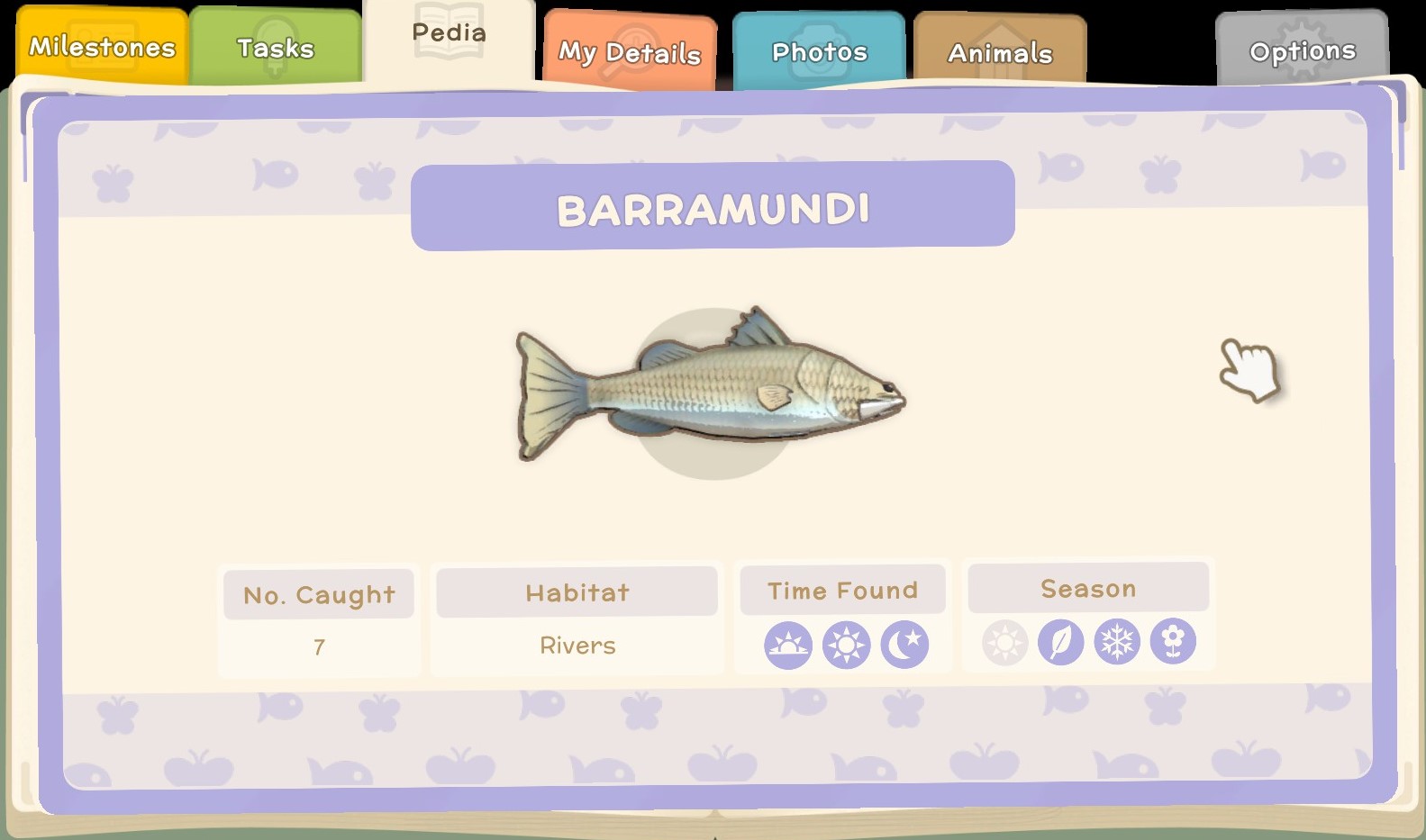 Dinkum - List of all the fish in the game - Pedia Fish - ED5DB45