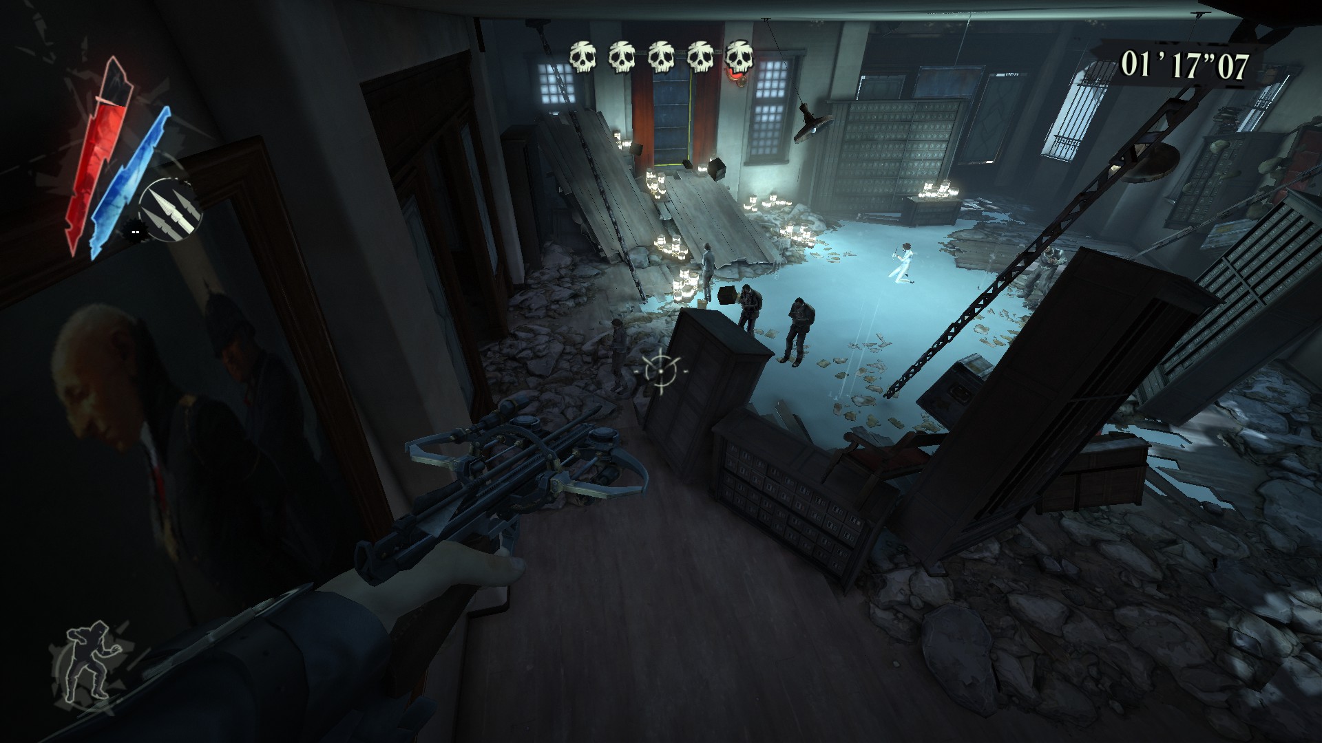Dishonored - Obtaining Headhunter Achievement Guide - Room 3: 5 Weepers, 1 Civilian + Emily Doll - 887FE12