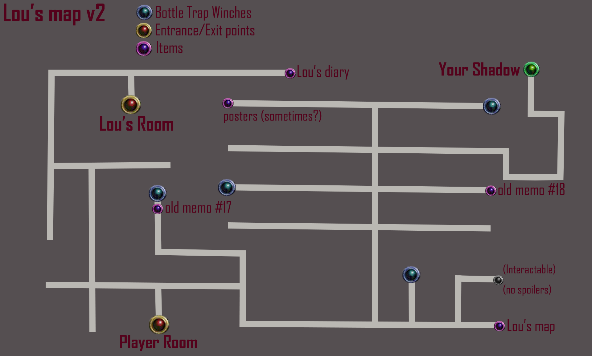Garage: Bad Dream Adventure - Canal Full Map V2 Guide - Lou's Map v2 - 426D0D4