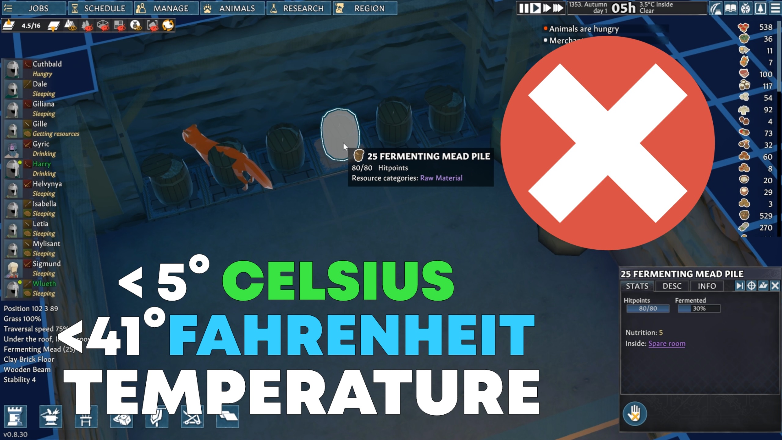 Going Medieval - Fermentation Video Tutorial Guide - Optimal Temperature C,F - 71338FD