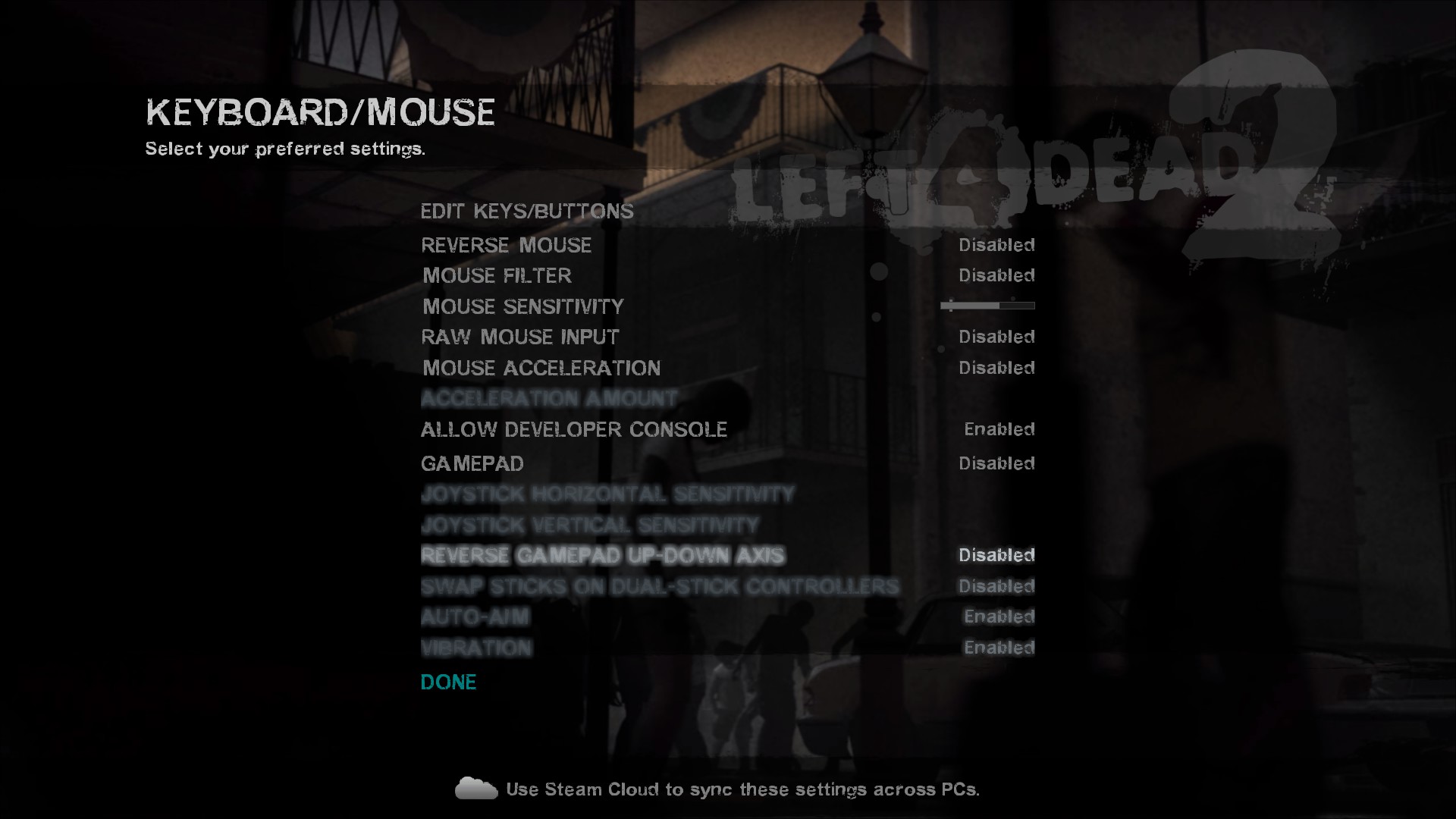 Left 4 Dead 2 - Remove viewmodel using the developer console - First off. - A253C71